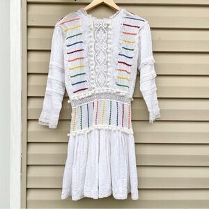 Place Nationale Embroidered Mini Dress, Size S